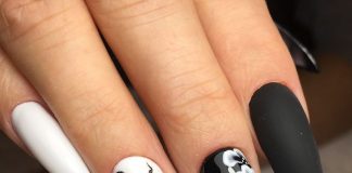 Новинки маникюра в черно-белом цвете — дизайн ногтей
