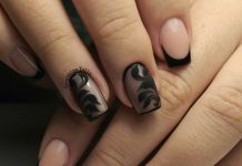 Маникюр с чёрным лаком — дизайны для ногтей с фото
